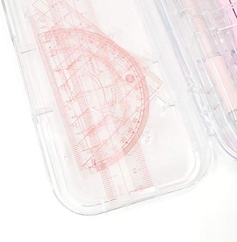 LABANCA 8 Pcs Compass Set with Protractor for Math Geometry Set Drawing Compass, Rulers, Pencil, Eraser