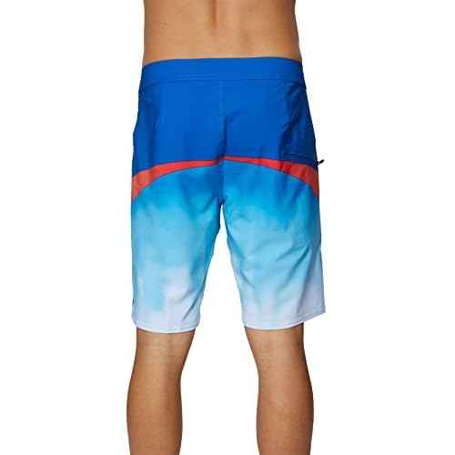 O'NEILL Men's 20 Inch Tropical Print Boardshorts - Quick Dry Swim Trunks for Men with Fabric and Pockets,Blue,31