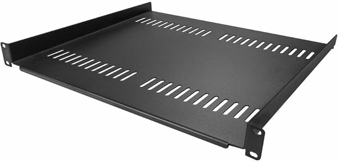 StarTech.com 2-Pack 1U Server Rack Shelf, Vented Rack Mount Cantilever Shelf, Heavy-Duty Steel, 44lb/20kg Capacity, 16" Deep