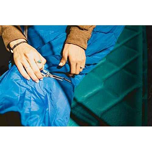 Kelty Rambler 50 Degree Synthetic CloudLoft Insulated Sleeping Bag, Unzips Completely to A Blanket, Anti-Snag Zipper & More