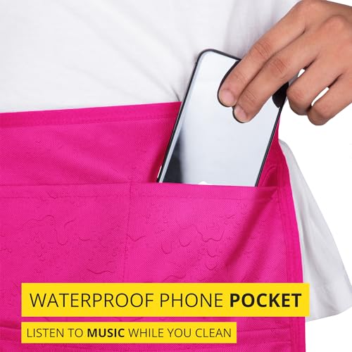 5-Pocket Waterproof Professional Cleaning Apron. Made for Pro Cleaners. Like a Cleaning Caddy Around Your Waist