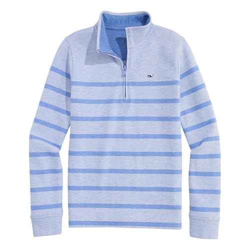 vineyard vines Boys Boys' Breton Stripe Saltwater Quarter-Zip
