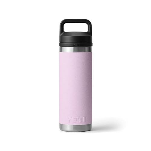 YETI Rambler Bottle Chug, Vaccum Insulated Stainless Steel Bottle with Leakproof Chug Cap, Cherry Blossom, 18 oz (532 ml)