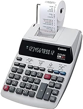 Canon P170DH3 12-Digit Desktop Printing Calculator, White