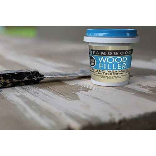 FamoWood 40042126 Latex Wood Filler - 1/4 Pint, Natural
