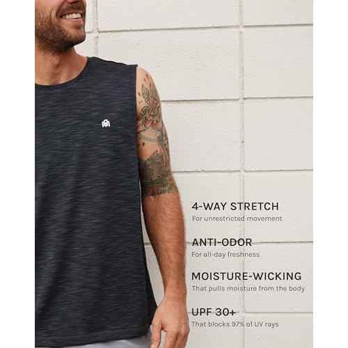 INTO THE AM Performance Muscle Tank Tops for Men S - 4XL - Workout Gym Quick Dry Fit Moisture Wicking Tanks