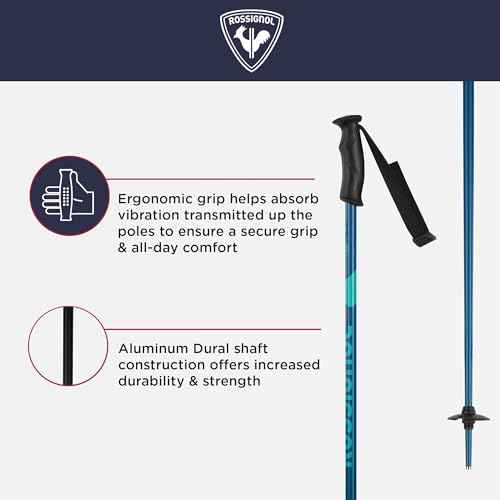 Rossignol Electra Alpine Ski Poles - Downhill Ski Poles for Women - Black