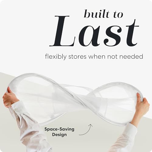 Handy Laundry Collapsible Laundry Basket, 3-Compartment Mesh Laundry Sorter, Foldable Pop Up Hamper with Handles, Space-Saving Durable Organizer for Dorm, Bedroom, Travel, White