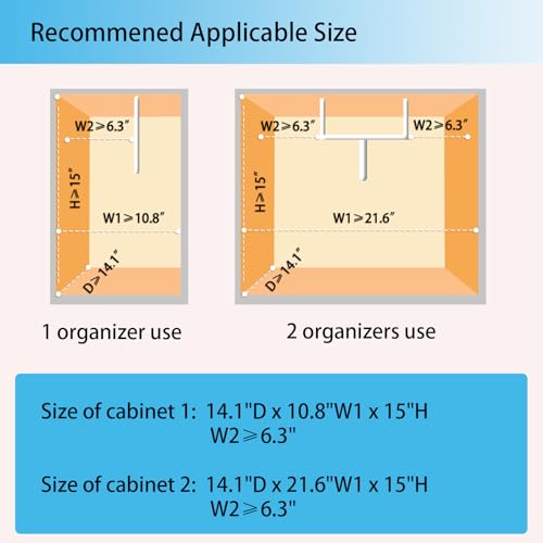 TATAANTY Under Sink Organizer 2 Pack, 2 Tier Metal Under the Sink Storage, Heavy Duty Slide out Pull out Cabinet Organizer, Height Adjustable for for Kitchen Bathroom Pantry Closet Organization Rack