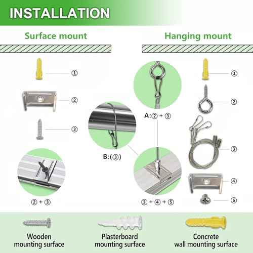 4Pack 4FT LED Shop Light Garage Lights,50W 6000K 7500LM White Light,Hanging/Surface Mount,Plug and Play,Linkable T8 LED Shop Lights,Commercial Bay Lighting for Warehouse Workshop Basement