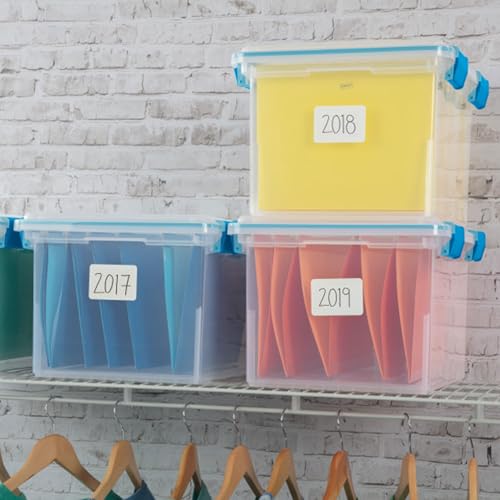 Sterilite 16-Pack Gasket Box, Weather-Resistant Storage Bins with Latching Lids, 32 Quart - Heavy-Duty Organizing Containers for Closet, Bathroom, and Office - size: 32 Quart, style: 16 Pack