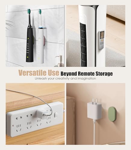 Nearockle 4 Pack Magnetic Remote Control Holder Wall Mount, 2025 Upgraded Smaller & Stronger Magnetic Silicone Remote Control Organizer TV Remote Charger Holder Caddy Back of TV (Multi) - color: Multi, size: 4 Pack