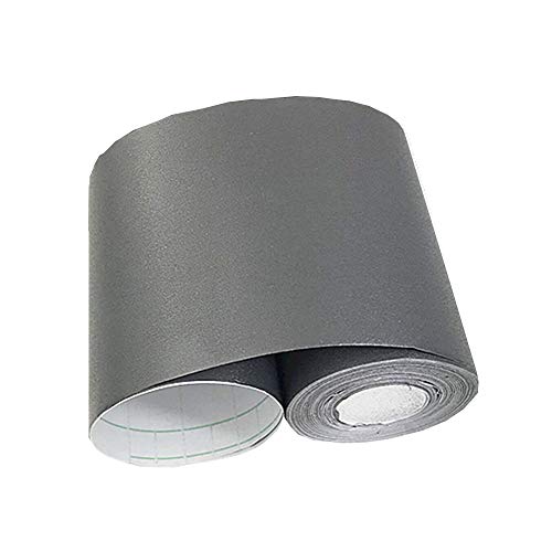 - Simplemiuji Dark Gray Matte Wallpaper Border Peel Stick Home Ceiling Decorative Border for Bathroom Living Room Kitchen 4inch by 32.8ft 10 Meters