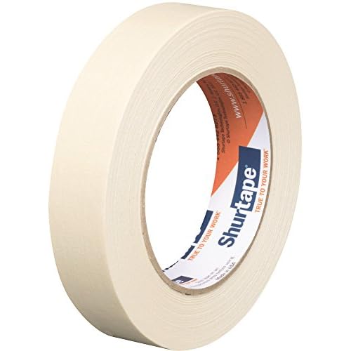 Shurtape CP 83 Utility Grade, High Adhesion Masking Tape, 24mm x 55m, Natural, 1 Roll (250199)