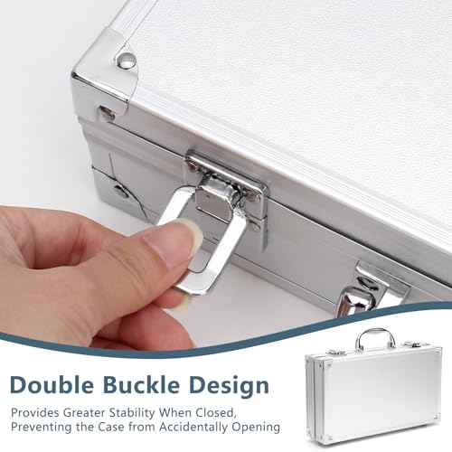 Aluminum Tool Box Portable, Lockable Handle Portable Medicine Chest Organizer Aluminum Briefcases for Men