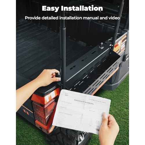 KEMIMOTO UTV Tool Rack Secure Various Tools Compatible with Polaris Ranger 1000/ XP 1000/ XP 900 2013-2025, Easy Installation Tool Carrier Support 133 lbs UTV Tool Holder Accessories Replace #2881533