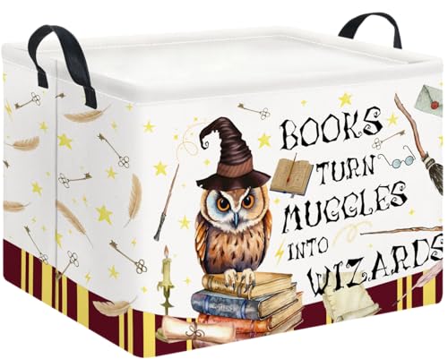 Rectangle Storage Basket with Handles,Collapsible Storage Bin,Books Box,Gift Basket(Magic) - color: Magic