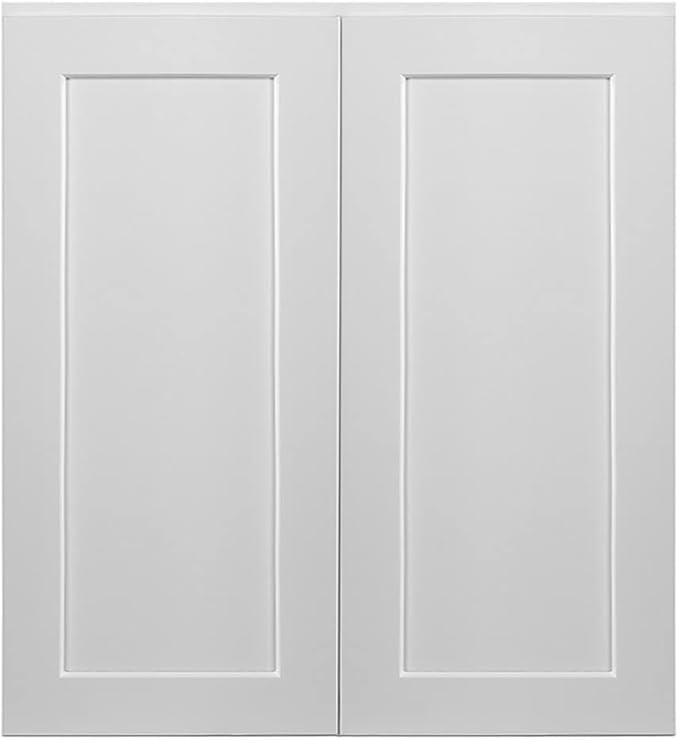 Design House Brookings Shaker Fully Assembled Wall Kitchen Cabinet W3336, 33 W x 12 D x 36 H, Painted White, Solid Wood, Design House, 569129