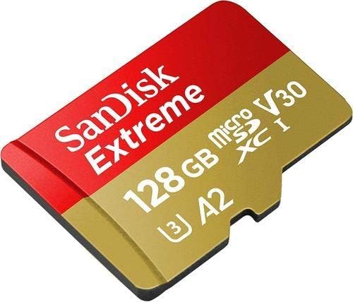 SanDisk Extreme MicroSD Card 128GB Memory Card (Two Pack) for DJI Air 2S Drone (SDSQXA1-128G-GN6MN) 4K Video Speed V30 UHS-I A2 160MB/s SDXC Bundle with (1) Everything But Stromboli Micro Card Reader