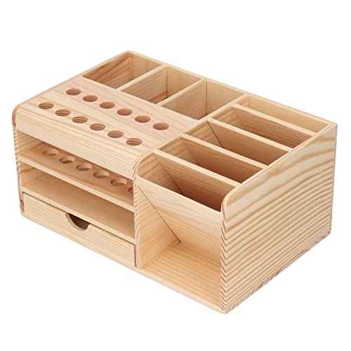 Fafeicy Repair Tool Organizer for Mobile Phone Maintenance Tools - Synthetic Wood Storage Box with Polished Finish and Classified Compartments