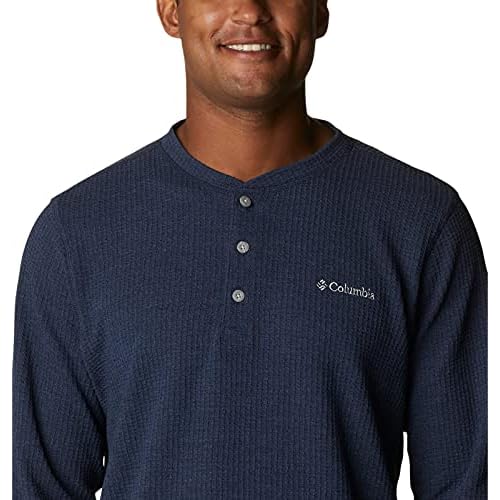 Columbia Mens Pine Peak Waffle Long Sleeve HenleyHiking Shirt