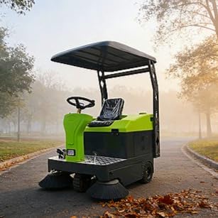 Electric Road Sweeper, Industrial Plant Sweeper, Heavy-Duty Floor Cleaner