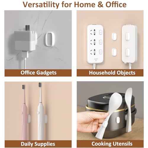 Tiizze 5 Pack Upgraded Magnetic Remote Control Holder Wall Mount - Enhanced N52 Magnets & Stronger Adhesive, No-Drill Remote Organizer for TV/Fan/AC Remotes - color: White