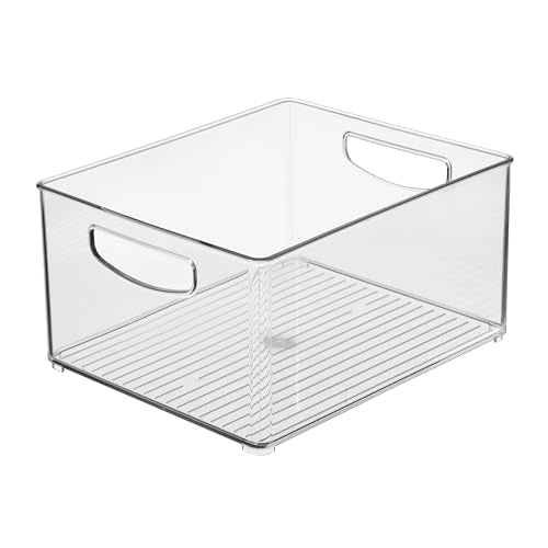 iDesign Stackable Clear Plastic Bin - Kitchen Organizers and Storage for Fridge and Pantry, 2-Pack - style: Pack of 2