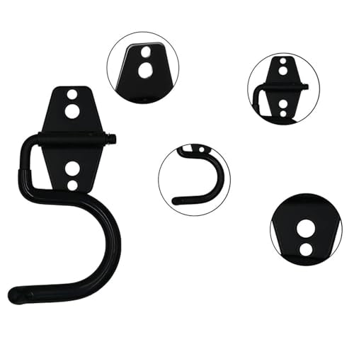 2 Pack Broom Holder Wall Mount Heavy Duty Mop Hanger with Screws Anchors Stand-Alone Hook Handle Grabber Gripper Organizer for Garage Storage Cleaning Tools Mops Garden Hammer Shovel