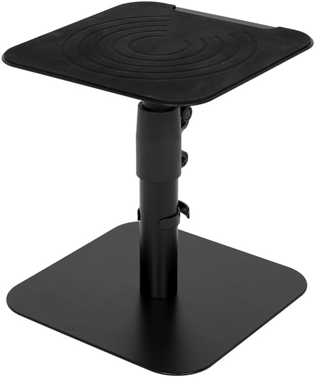 Monoprice Desktop Freestanding Speaker Stands Pair Adjustable with Cable Management, for Medium/Large Bookshelf Studio Monitor Speakers
