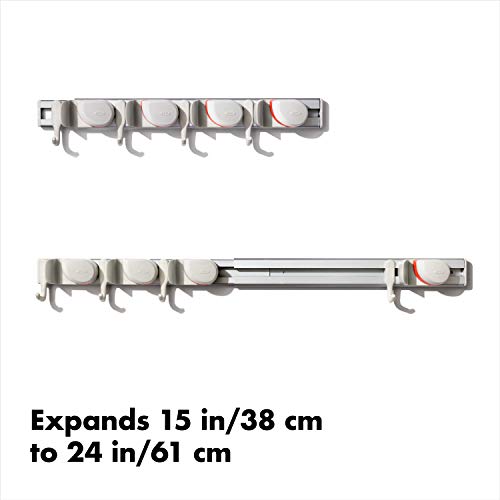 OXO Good Grips Wall-Mounted Mop and Broom Organizer (Pack of 12) - size: 3"x5"x17" (Pack of 12)