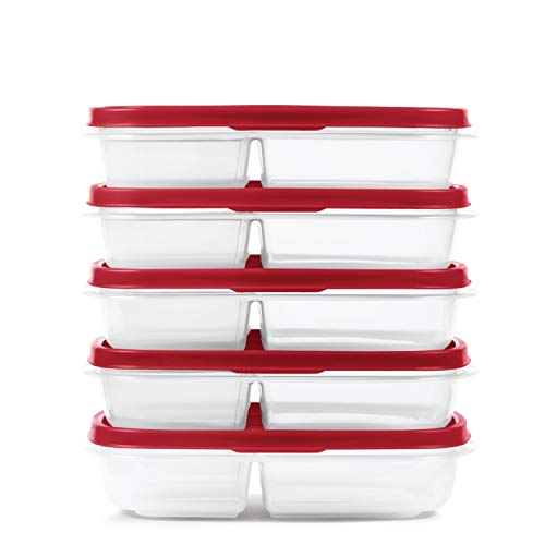 Rubbermaid EasyFindLids Meal Prep Containers 5.1 Cup Red - color: Red, size: 5.1 Cup (10-Piece)
