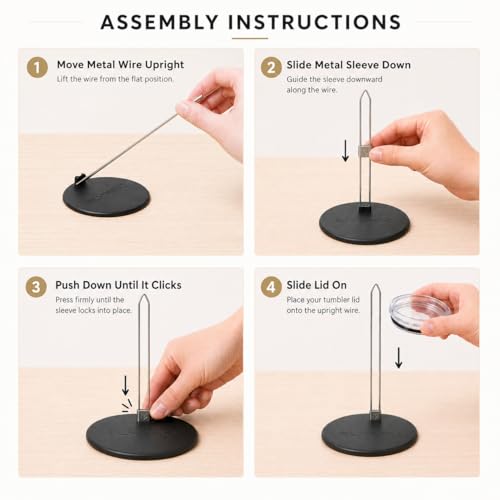 ELYPRO - Revolutionary Tumbler Lid Organizer for Stanley, Yeti Cap Lids- Space-Saving Design - Slim Vertical Storage for Up to 10 Lids , Clutter-Free Kitchen Cabinets and Countertops Organization