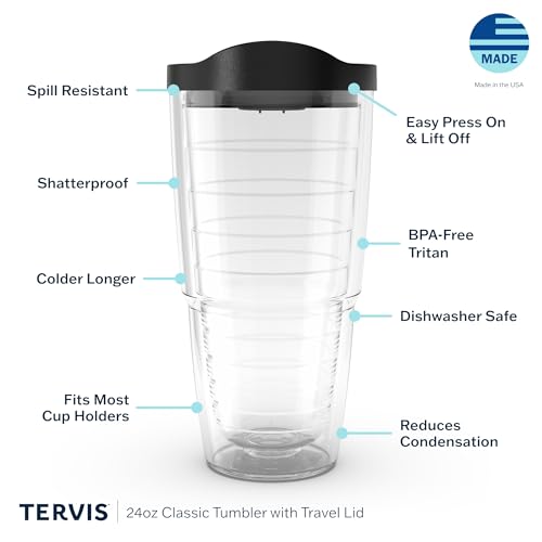 Tervis Nickelodeon¢â - SpongeBob SquarePants Made in USA Double Walled Insulated Tumbler Travel Cup Keeps Drinks Cold & Hot, 24oz, Surf