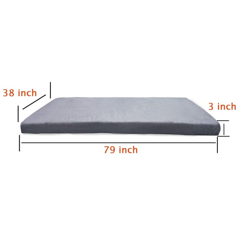 Bzvystux Memory Foam Sleeping Pad Camping Mattress,3 Inch Thick Portable Floor Mat for Adult Waterproof Sleeping Mat Roll Up Floor Mattress Foldable Backpacking Travel Bed for Outdoor,Guest Bed