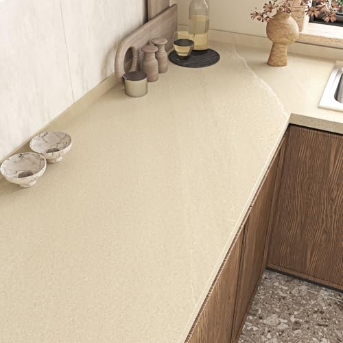 Beige Marble Wallpaper Peel and Stick Cream Marble Contact Paper for Countertops Waterproof Self Adhesive Nature Granite Wallpaper for Kitchen Bathroom Cabinets Locker Table 15.75"x78"