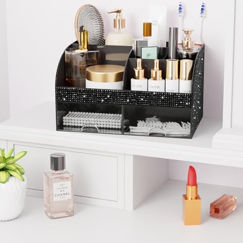 COMFYROOM Makeup Organizer, Bathroom Organizer (Bling Black) - color: Bling Black