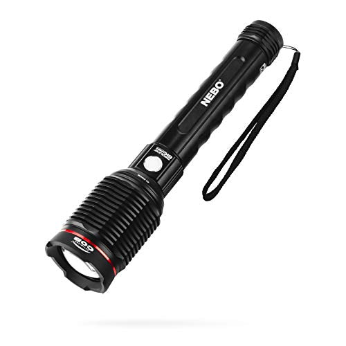 NEBO Redline 6K Rechargeable Flashlight | 6000 Lumens, 4 Light Modes, Durable Metal & Waterproof, Bright Tactical Light for Camping, Hunting & EDC, Includes Charging Cable