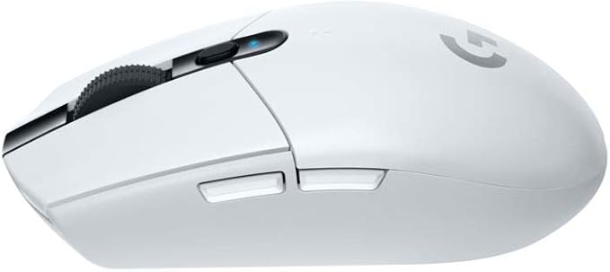 Logitech G305 Lightspeed Wireless Gaming Mouse, Hero 12K Sensor, 12,000 DPI, Lightweight, 6 Programmable Buttons, 250h Battery Life, On-Board Memory, PC/Mac - White
