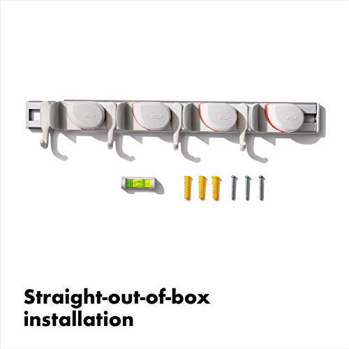 OXO Good Grips Wall-Mounted Mop and Broom Organizer (Pack of 12) - size: 3"x5"x17" (Pack of 12)