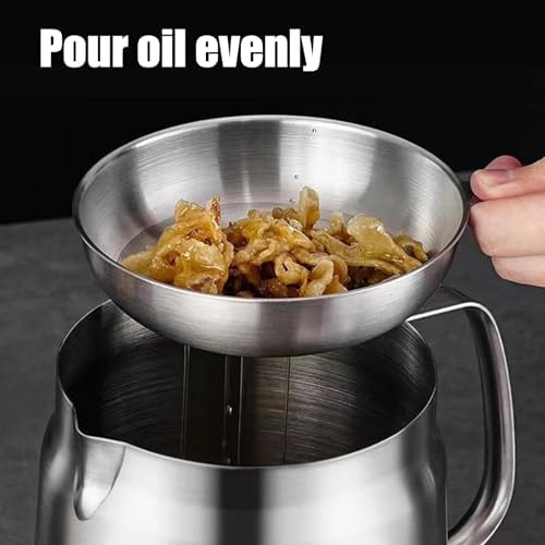 Stainless Steel Oil Filter Pot, Home Oil Fryer Strainer, Stainless Steel Oil