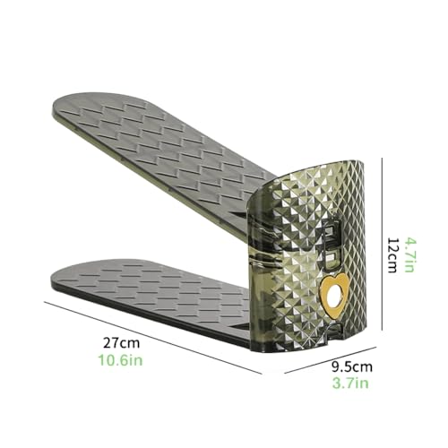 EUBUY Adjustable Shoe Slots Organizers, Space Saver Shoe Stacker Shoe Rack Holder Oraganizers, Double Layer Stack Shoe Holder for Closets and Entryways