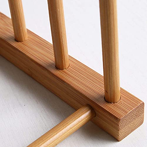 Kunovo Bamboo Dish Rack,Pot lid/Plate/Cutting Board Organizer for Kitchen cabinets,Bottle Drying Holder - color: 3g