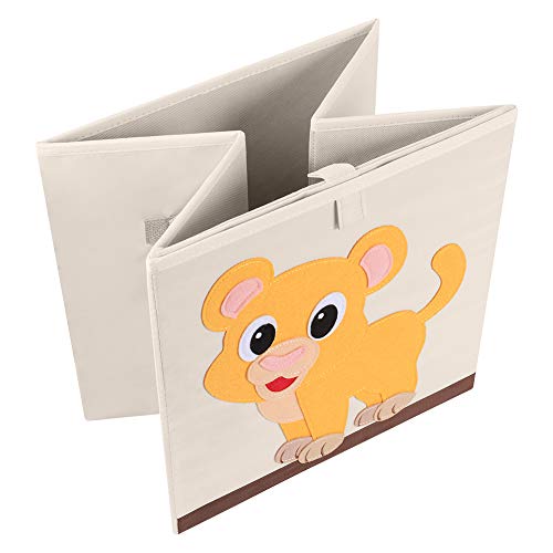 Foldable Animal Cube Storage Bins Fabric Toy Box/Chest/Organizer for Kids Nursery, 13 inch (Llama) - color: Llama
