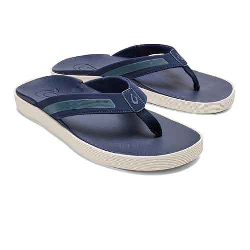 OLUKAI Leeward Men's Beach Sandals, Quick-Dry Flip Flop Slides, Water Friendly Versatility & Wet Grip Traction, Comfort Fit & Arch Support