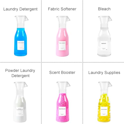 40OZ Laundry Detergent Dispenser, Laundry Soap Dispenser, Fabric Softener Dispenser, Liquid Laundry Detergent Holder Container Organizer, Laundry Room Organization and Storage, 3 Pack - color: 3pack