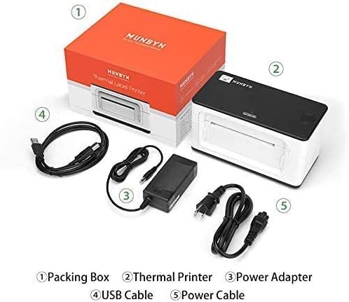 MUNBYN Shipping Label Printer RealWriter 941, 4x6 Thermal Label Printer for Shipment of Packages, Home Shipping Small Business, Compatible with macOS, Windows (USB/USB+Bluetooth)