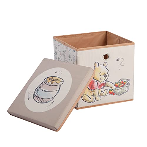 Idea Nuova Winnie the Pooh Collapsible Storage Cube with removable Lid, 10" Wx10 Hx10 D - color: Winnie The Pooh
