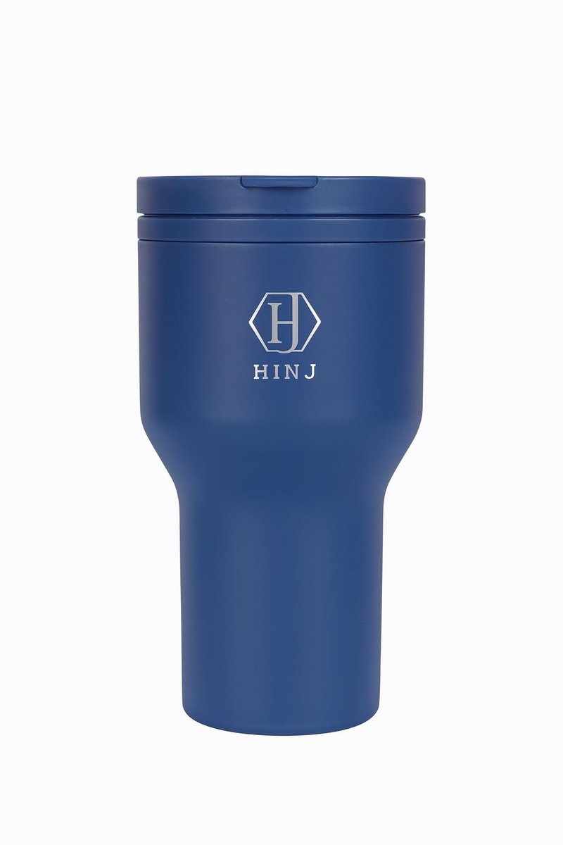 HInj Insulated Travel Tumbler, Blue, 28oz Stainless Steel with Lid