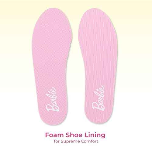 BARBIE Roller Skates for Girls - Adjustable Sizes 12-2, Glitter Wheels, ABEC 5 Bearings - Durable PVC Material, Foam Shoe Lining - Perfect for Active Fun and Adventures